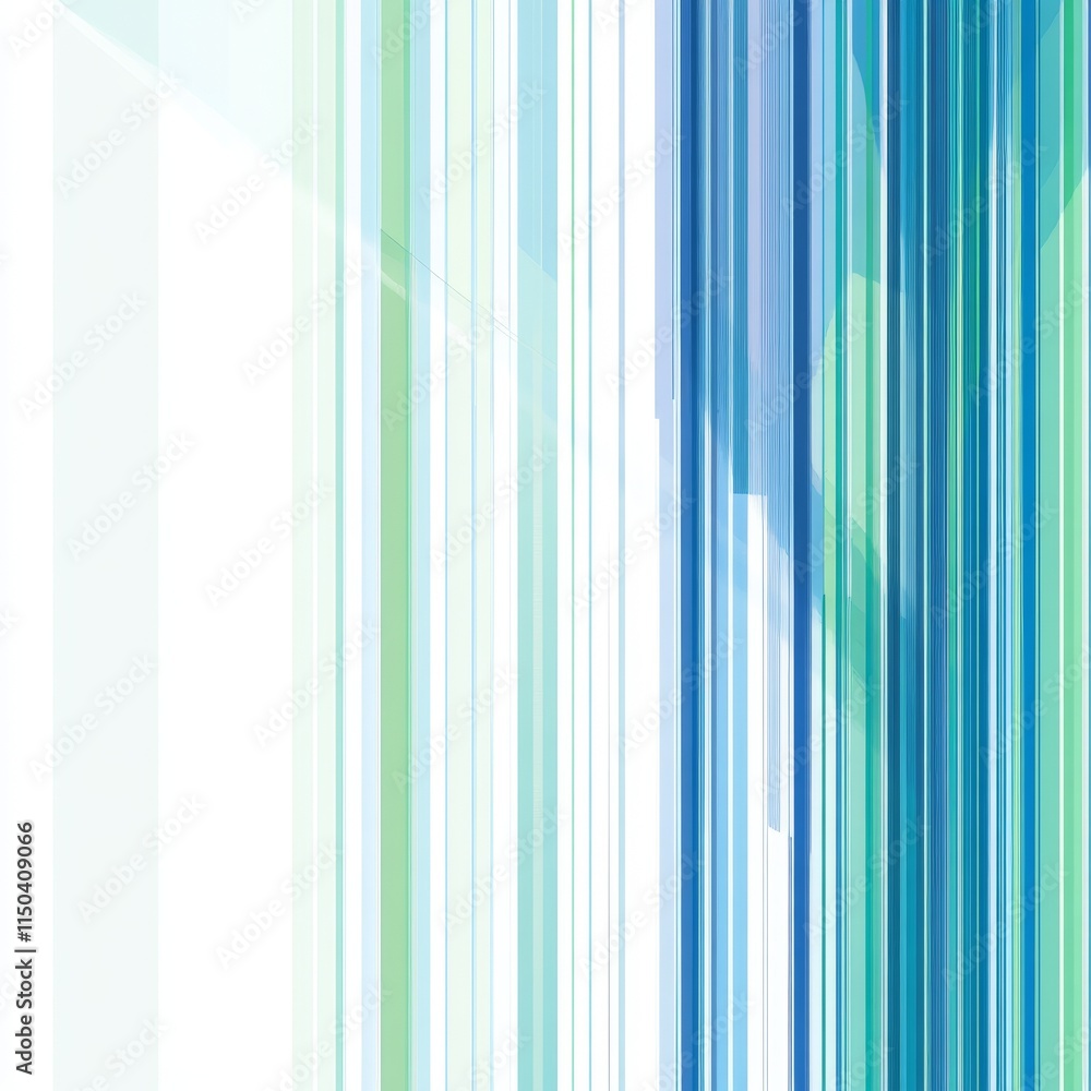 Poster vibrant abstract lines create a dynamic visual experience in a colorful display of blues and greens 