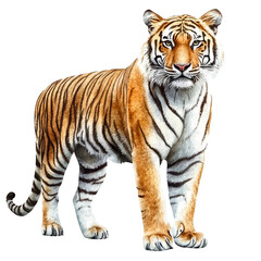 Fototapeta premium Watercolor Tiger Vector Illustration