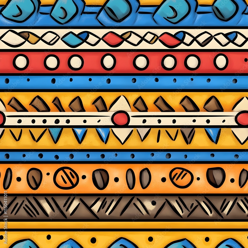 Poster colorful abstract pattern with geometric shapes and lines