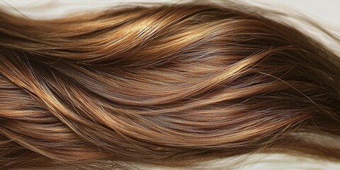 Naklejka premium Beautiful Woman with Luxurious Long Brown Hair Flowing in the Wind.