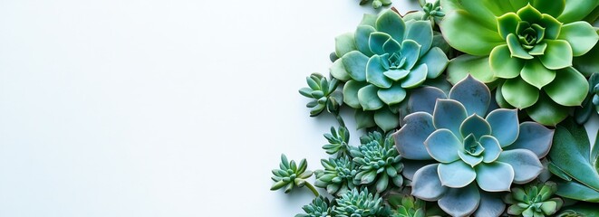 Minimalist Succulent Arrangement with White Space
