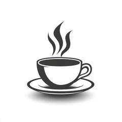 Obraz premium A steaming cup of coffee rests on a saucer