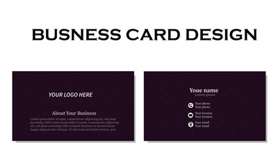 modern business card design, black business card design, pattern business card design 