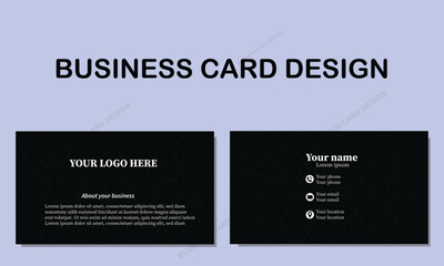 modern business card design, black business card design, pattern business card design 