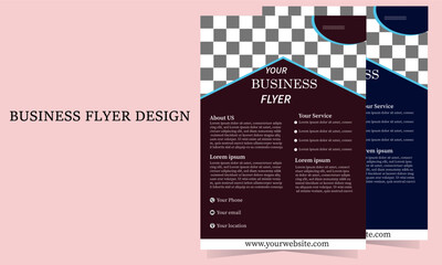 modern business flyer design , black business flyer design 