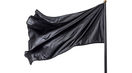 Black flag, transparent background