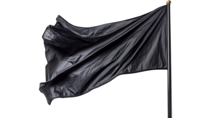 Black flag, transparent background