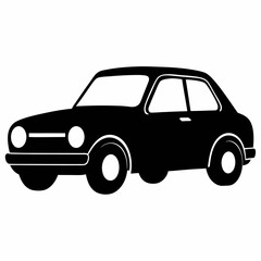 Black Car Silhouette Vector Art
