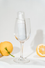 blank packaging cosmetic pump bottle