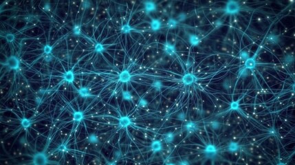 Fototapeta premium Neuron Cells Close-up Concept - Abstract Illustration for Adobe Stock