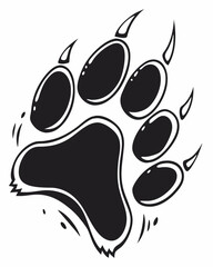 Paw Prints Logo Vector Illustration: Isolated Design for Creative and Pet-Themed Projects..