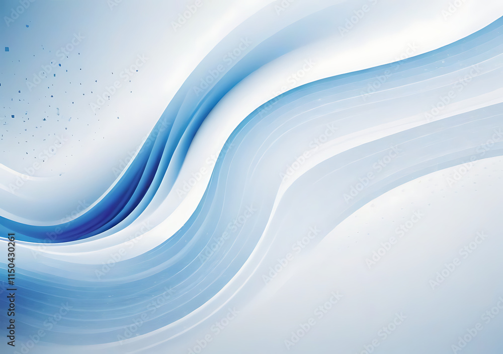 Poster a blue and white textured background with a smooth color flow and added noise effects enhance the vi