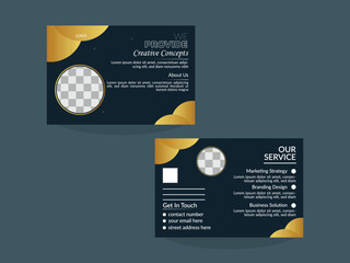 business card template, postcard design template layout design