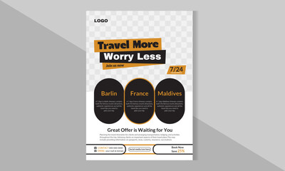 Elegant Travel Flyer Modern Typography 