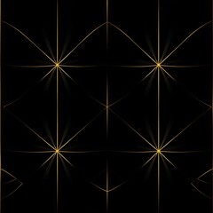 Golden Starburst: A timeless, elegant, and intricate pattern of shining golden stars against a deep black background. This seamless pattern evokes feelings of sophistication, luxury.