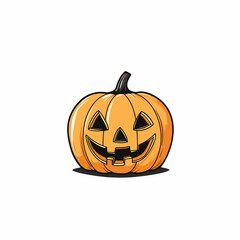  minimal flat A whimsical pumpkin carving contest for Halloween. flat vector