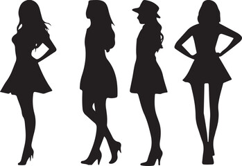 silhouettes of women