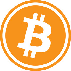 bitcoin-btc cryptocurrency logos on abstract background. 3d illustrations.