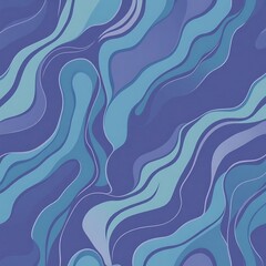 Obraz premium Abstract Liquid Swirls: A mesmerizing seamless pattern of flowing, liquid-like swirls in shades of blue and purple, creating a dynamic and abstract design. perfect for backgrounds, textures.
