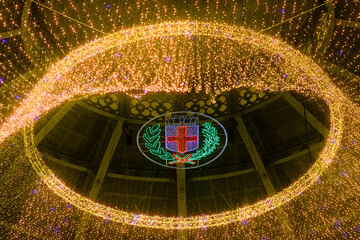 Milano, albero di Natale 2024, Galleria Vittorio Emanuele