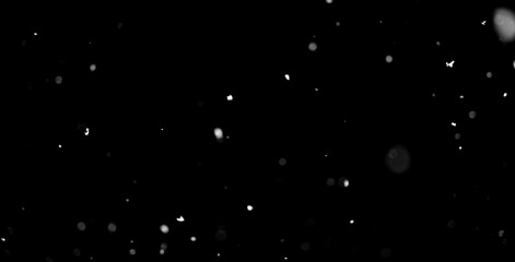 Large snow piece on black background for overlay.