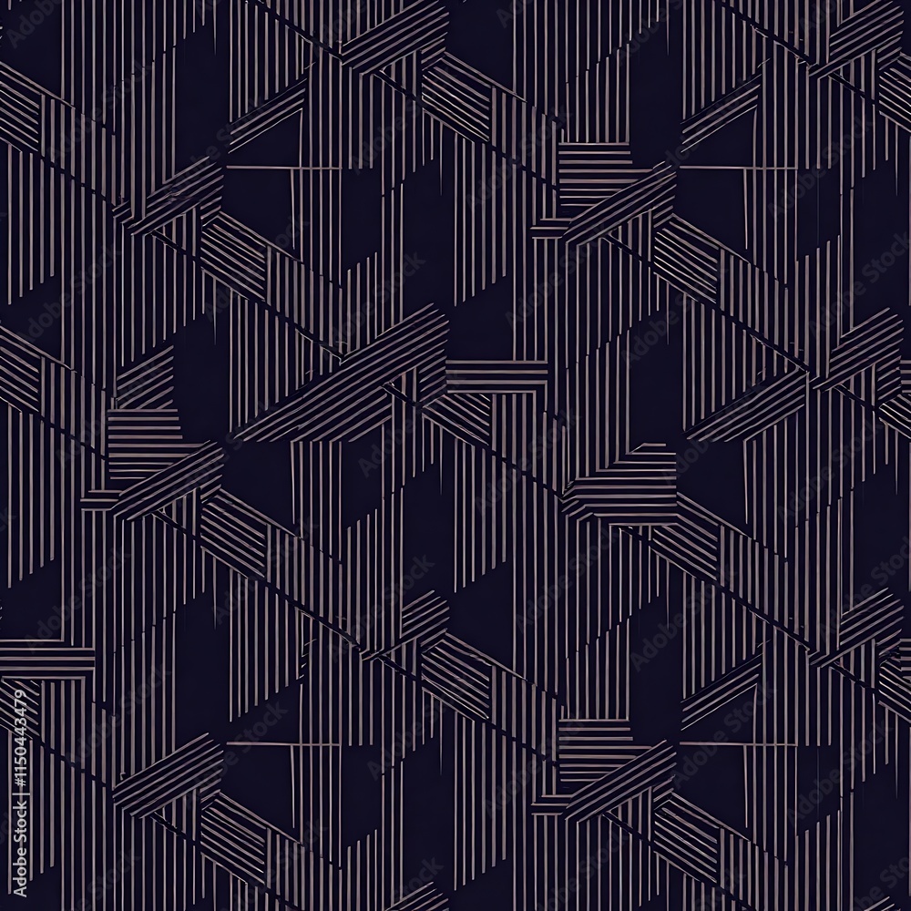 Poster abstract geometric pattern: a mesmerizing seamless pattern of thin pink lines creating intricate geo
