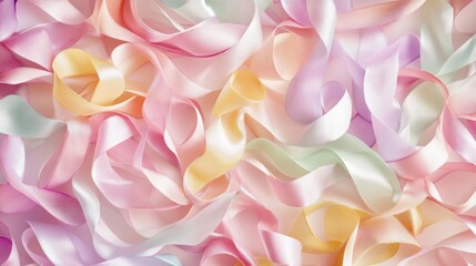 Soft Pastel Ribbon Background for Creative Art and Design Projects