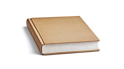 Brown cover book on a white background.