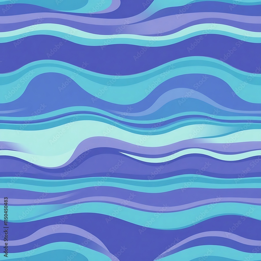 Poster seamless abstract wavy stripes pattern: an ethereal and mesmerizing abstract pattern featuring wavy 