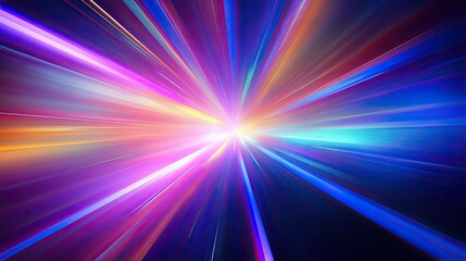 Abstract glowing background with vibrant streaks of light and color