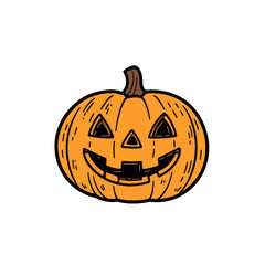  simple A whimsical pumpkin carving contest for Halloween. vector