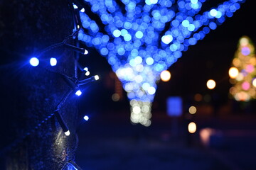 青いイルミネーション