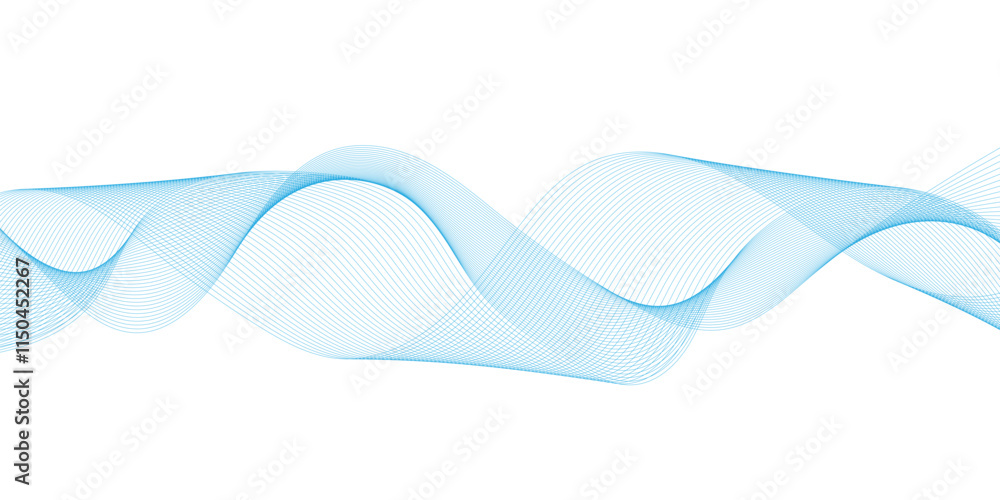 Poster abstract colorful glowing wave curved lines background. abstract frequency sound wave lines and tech