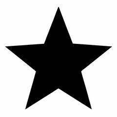 Obraz premium Black Star Silhouette Vector Art