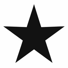 Obraz premium Black Star Silhouette Vector Art