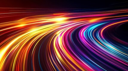 Dynamic abstract background with colorful speed lines