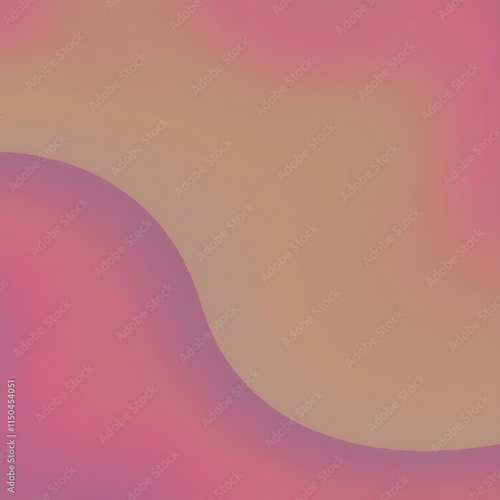Poster abstract gradient flow: a fluid, dynamic blend of soft pink and beige hues creates a visually captiv