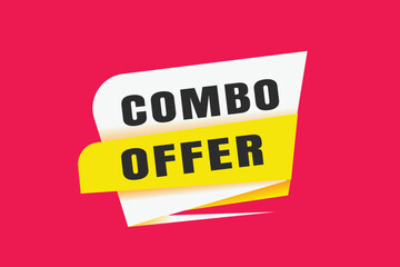 Combo offer banner modern sign Vector label design template. Web element or tag.