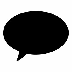 Chat Bubble Black Silhouette Vector