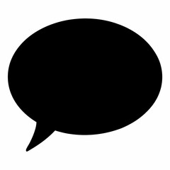 Chat Bubble Black Silhouette Vector