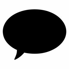 Chat Bubble Black Silhouette Vector