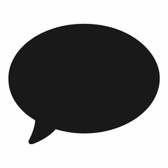 Chat Bubble Black Silhouette Vector