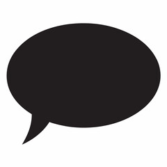 Chat Bubble Black Silhouette Vector