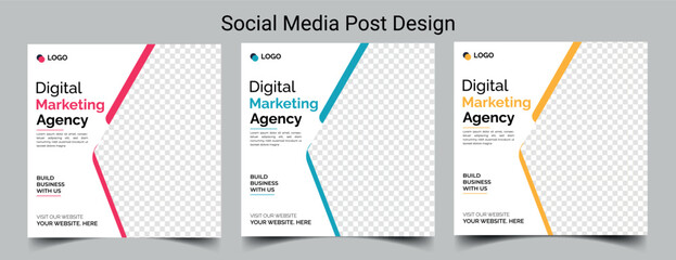 business Digital marketing banner for social media post template.