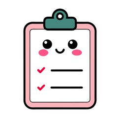 cute cartoon of a check list