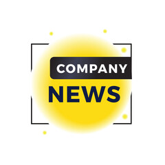 Company news banner modern style speech bubble template icon. vector for web.