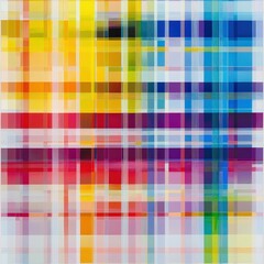 A grid of many small, colorful rectangles. Colors range from teal to pink.