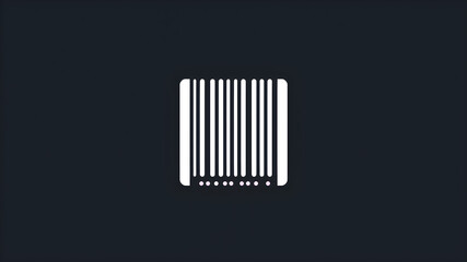 Simple barcode icon design, scan code icon, vector illustration. Generative AI