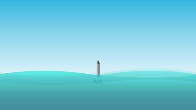 Nuclear armed submarine launched ballistic missile slbm with warhead