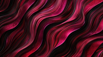Obraz premium Black dark deep burgundy ruby cherry plum red abstract background. Silk satin velvet fabric. Elegant luxury rich. Curtain drapery fold line wave flow. Romance, Valentine, Birthday. Christmas. Design.